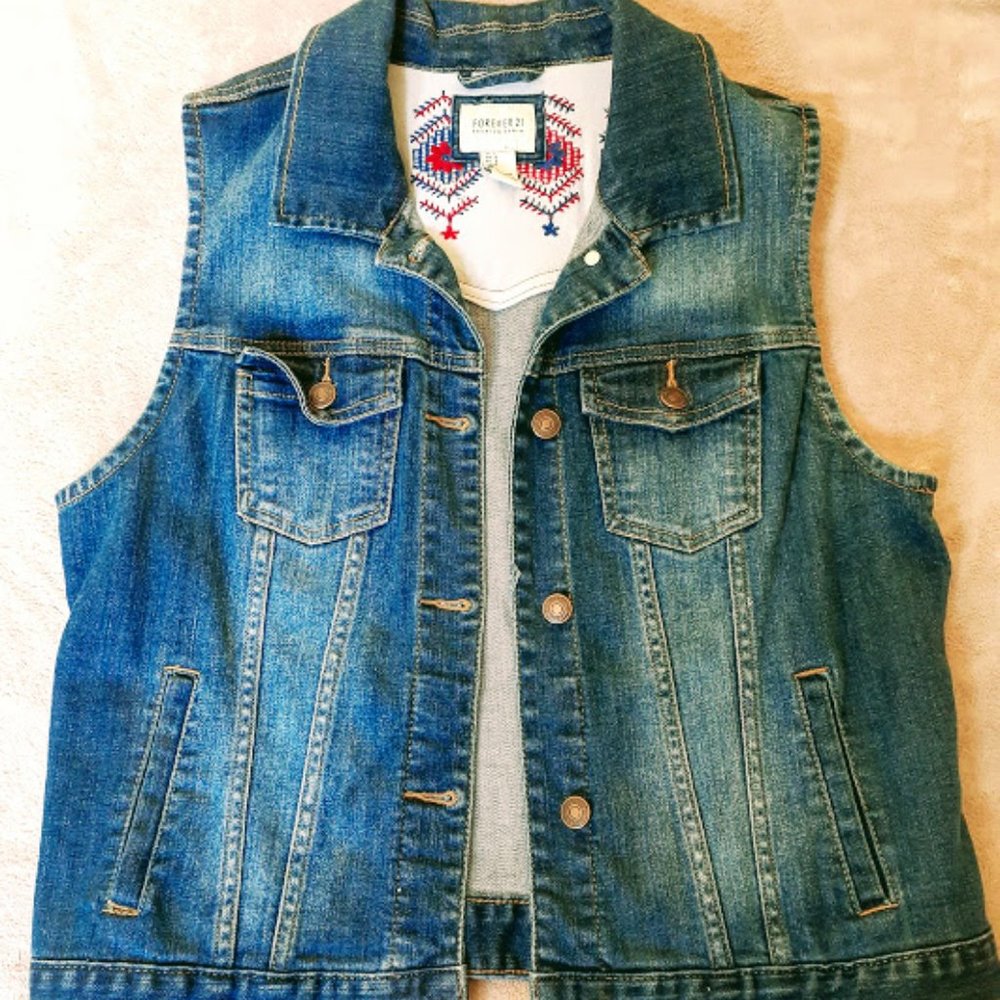 Forever 21 Jean Vest